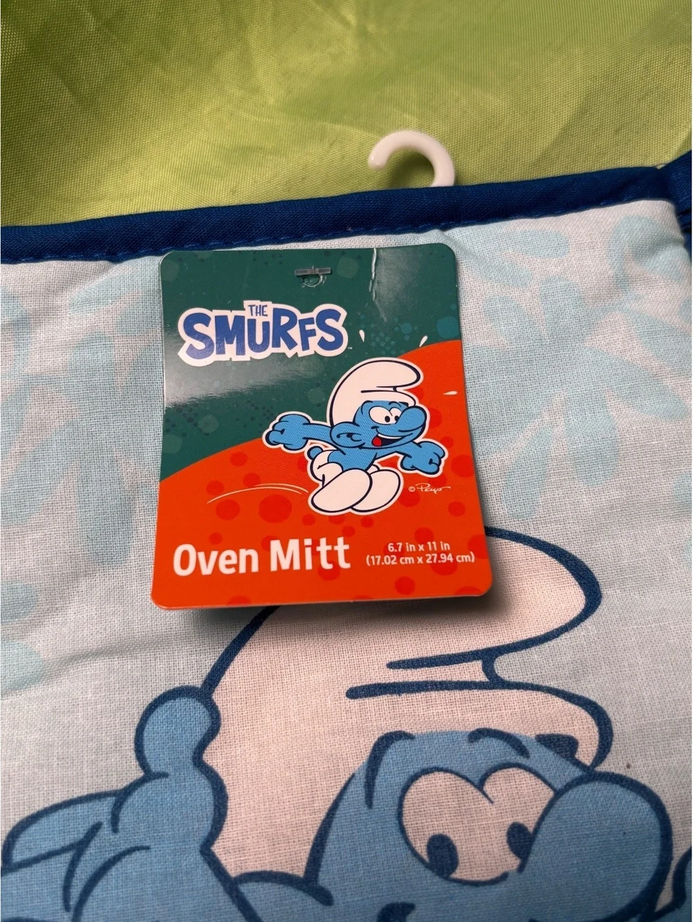 The Smurfs Oven Mitt 6.7in x 11in Cotton Polyester